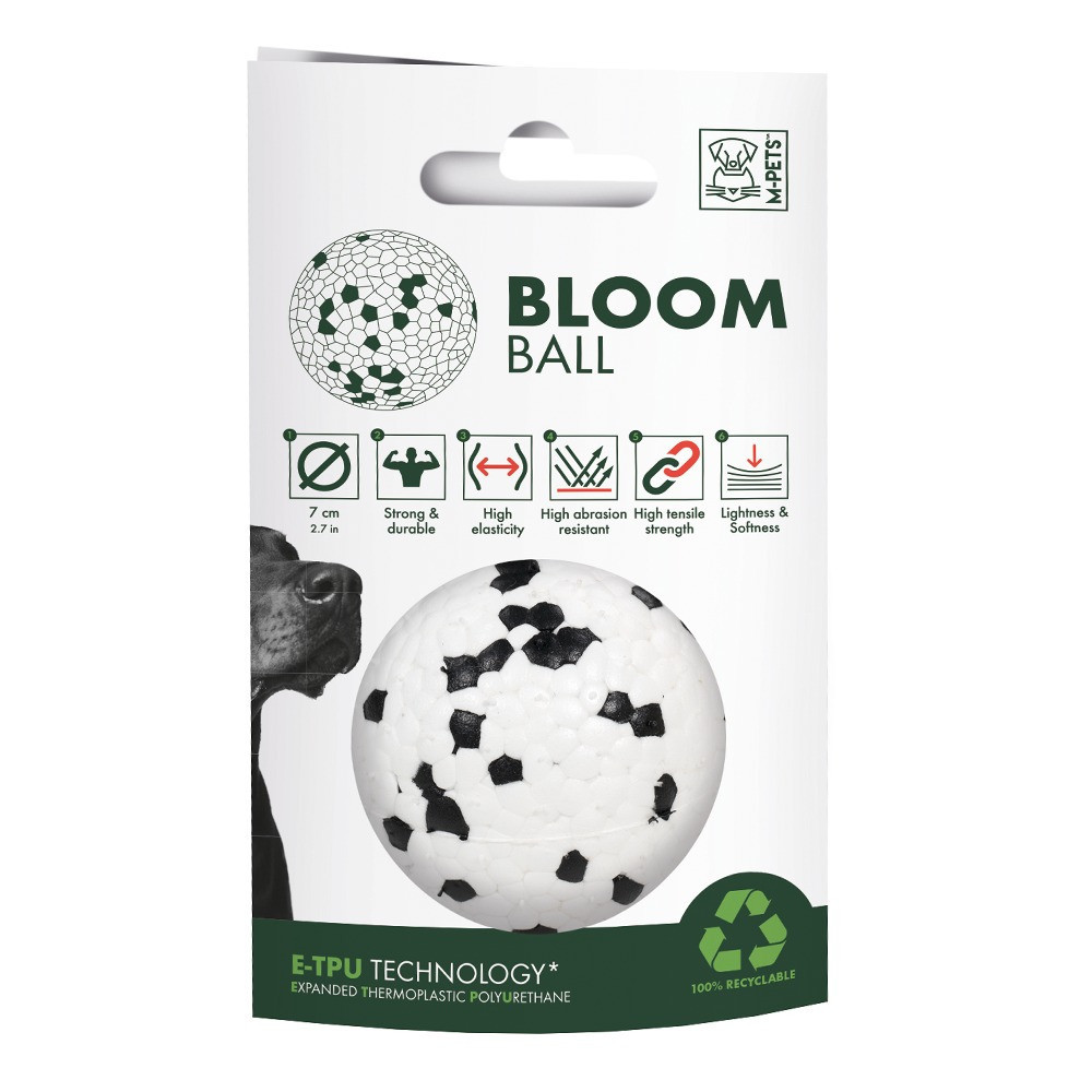 M-Pets Bloom Ball II Dog Toy, White