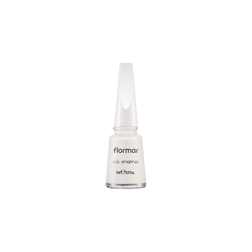 Flormar Nail Enamel Nail Polish, 310 Snow White, 11ml