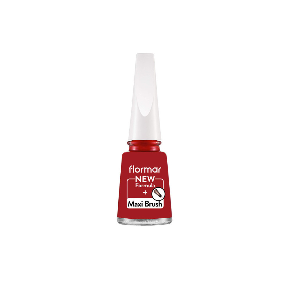 Flormar Nail Enamel With New Improved Formula And Thicker Brush, 321 Red Flag
