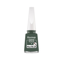 Flormar Nail Enamel With New Improved Formula And Thicker Brush, 453 Khaki Green