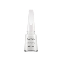Flormar Nail Enamel Nail Polish, 400 Bright White, 11ml