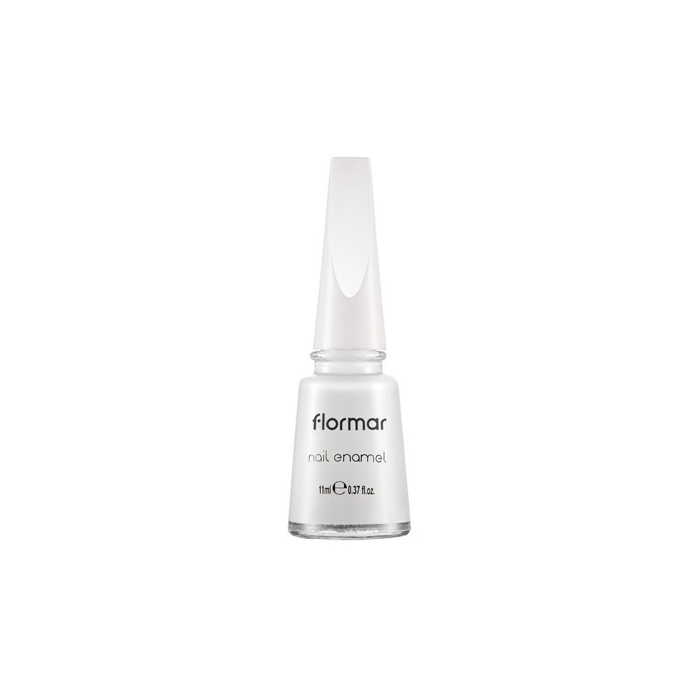 Flormar Nail Enamel Nail Polish, 400 Bright White, 11ml