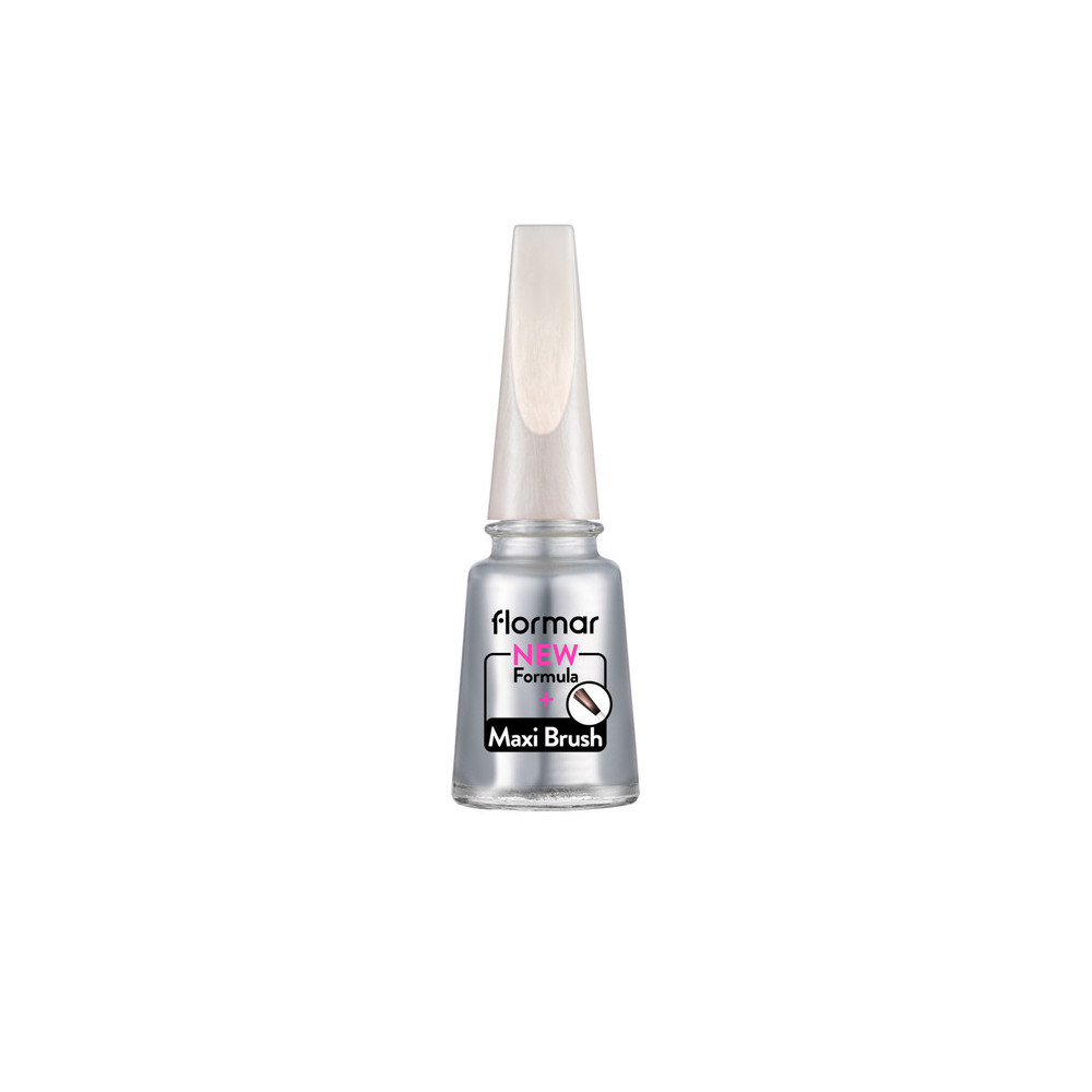 Flormar Pearly Nail Enamel Nail Polish, PL390 Stylish Silver, New