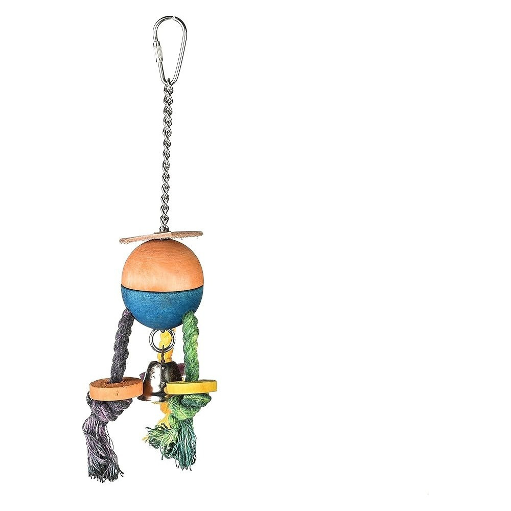 Collapet Hide Ball Bird Toy 22.5 cm, Multicolour