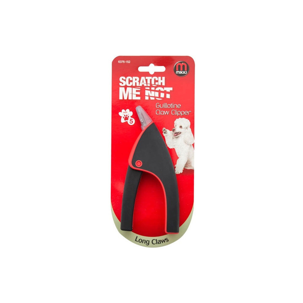 Mikki Guilotine Claw Clipper New For Dog And Cat, Black And Red