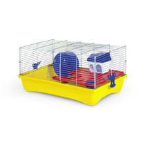 MPS2 H10 Hamster Cage, 58 x 32 x 38 Cm, Yellow/Red/Blue