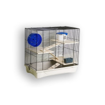 MPS2 H12 Hamster Cage, X1 Case With Wood Accessories, Black/Sand