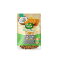 Happi Doggy Dental Chew Care-Skin And Coat Support, Honey And Coconut Oil, 4 Inch, 6 Pieces, 150 Gm