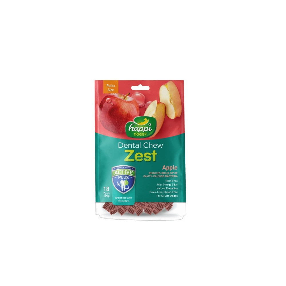 Happi Doggy Dental Chew Zest-Apple, 2.5 Inch, 18 Pieces, 150 Gm