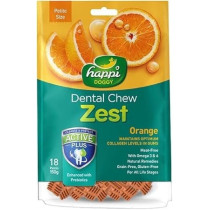 Happi Doggy Dental Chew Zest Orange, 2.5 Inch, 18 Pieces, 150 Gm