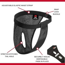 Mikki Hygiene Pants Knickers and Period Pads for Female Bitches on Heat, Medium, Black