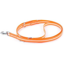 Julius-K9 IDC Lumino Adjustable Leash, UV Orange, Width 1.9 cm And Length 2.2 Meter