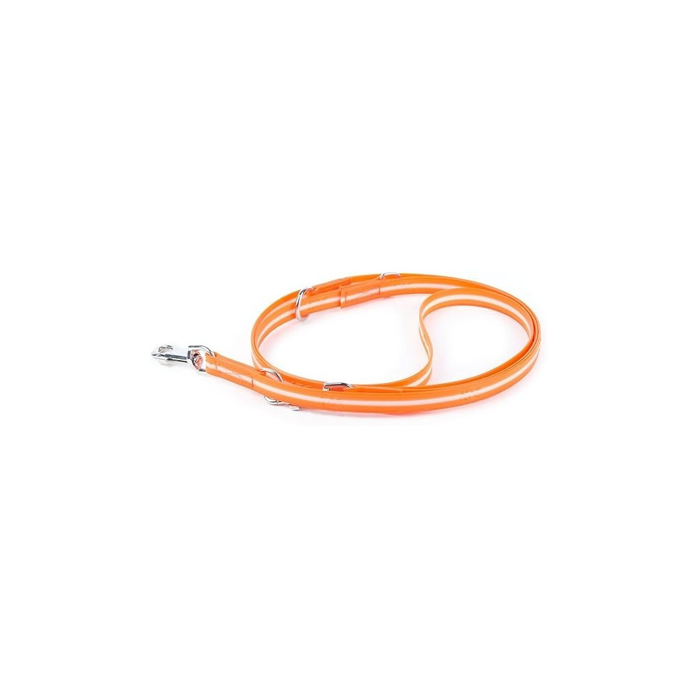 Julius-K9 IDC Lumino Adjustable Leash, UV Orange, Width 1.9 cm And Length 2.2 Meter