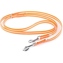 Julius-K9 IDC Lumino Adjustable Leash, UV Orange, Width 1.9 cm And Length 2.2 Meter