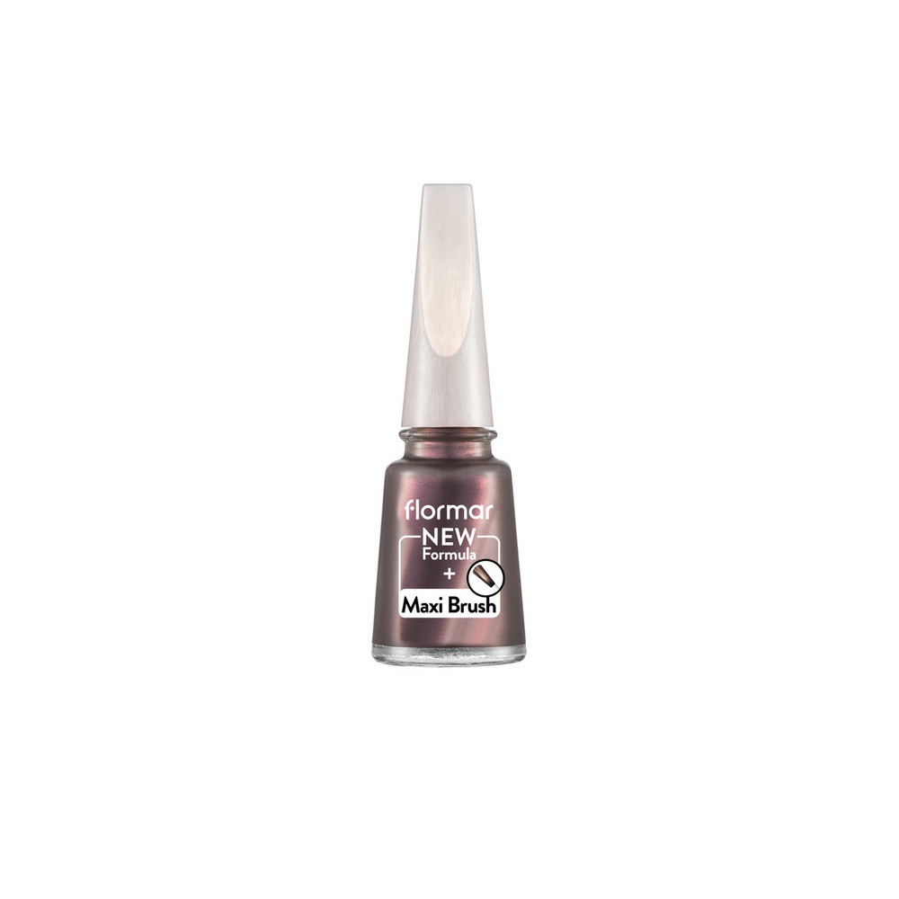 Flormar Pearly Nail Enamel With New Improved Formula And Thicker Brush, PL418 Chrome Purple, New