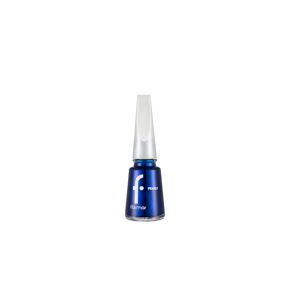 Flormar Pearly Nail Enamel With New Improved Formula And Thicker Brush, PL433 Deep Blue