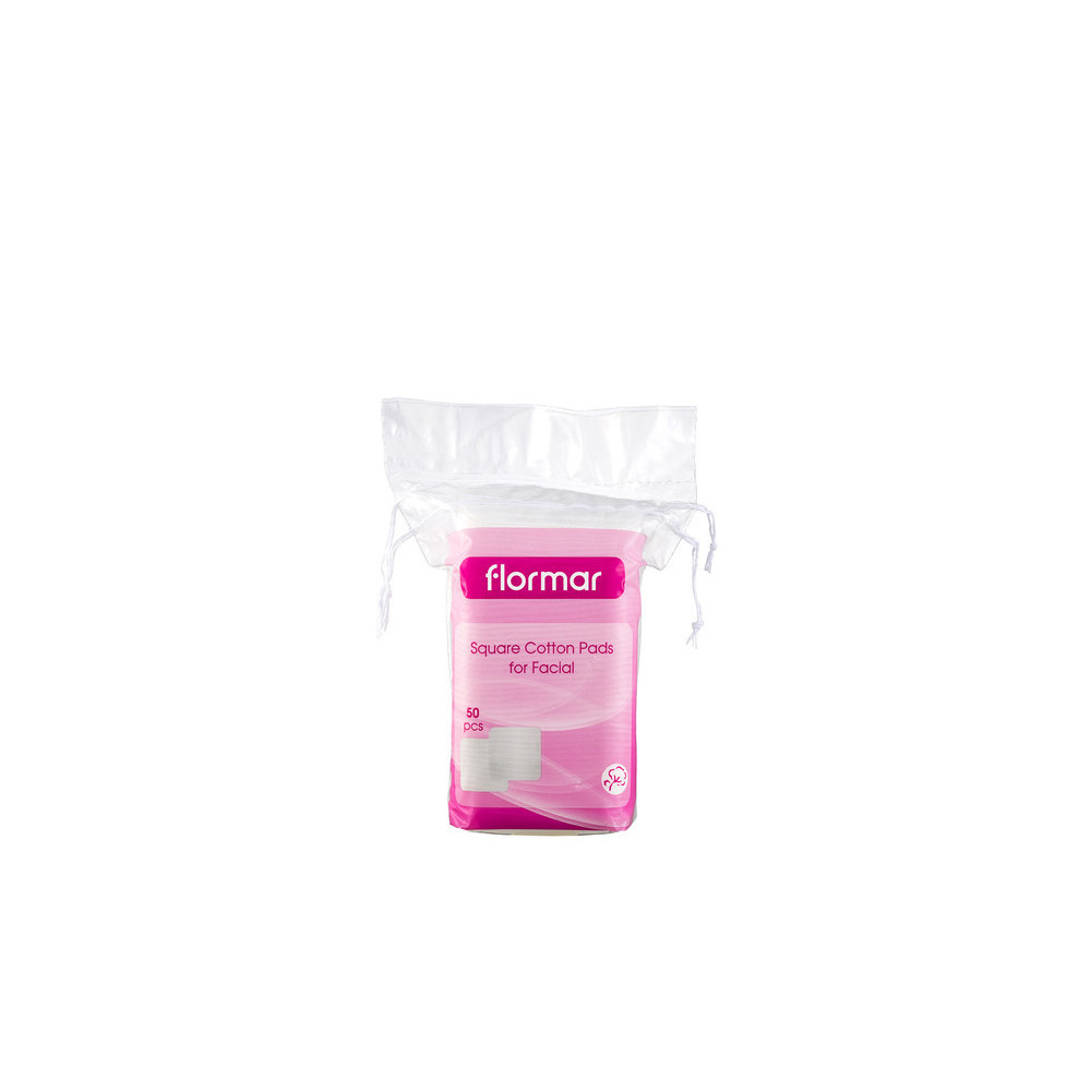 Flormar Square Cotton Pads For Facial With 50 pcs