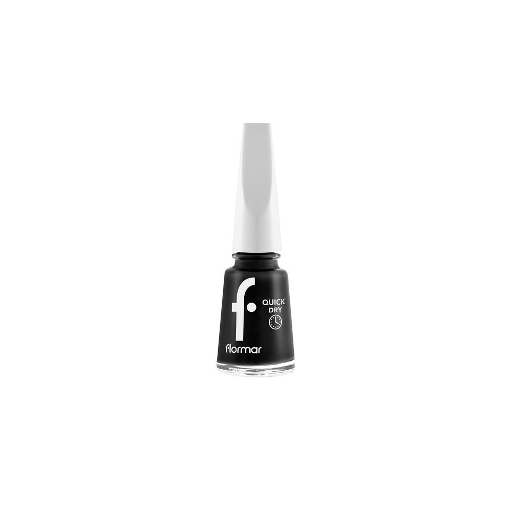 Flormar Quick Dry Nail Polish, 10 Black Minimalism New