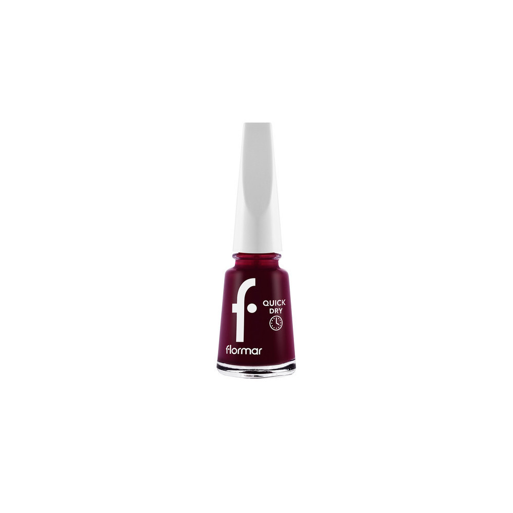 Flormar Quick Dry Nail Polish, 21 Blackstar Red New