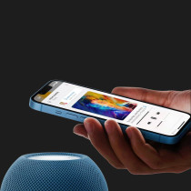 Apple HomePod Mini Speaker Full-Range Driver, Dual Passive Radiators, Wi-Fi & Bluetooth, Stereo Pairing, Blue MJ2C3