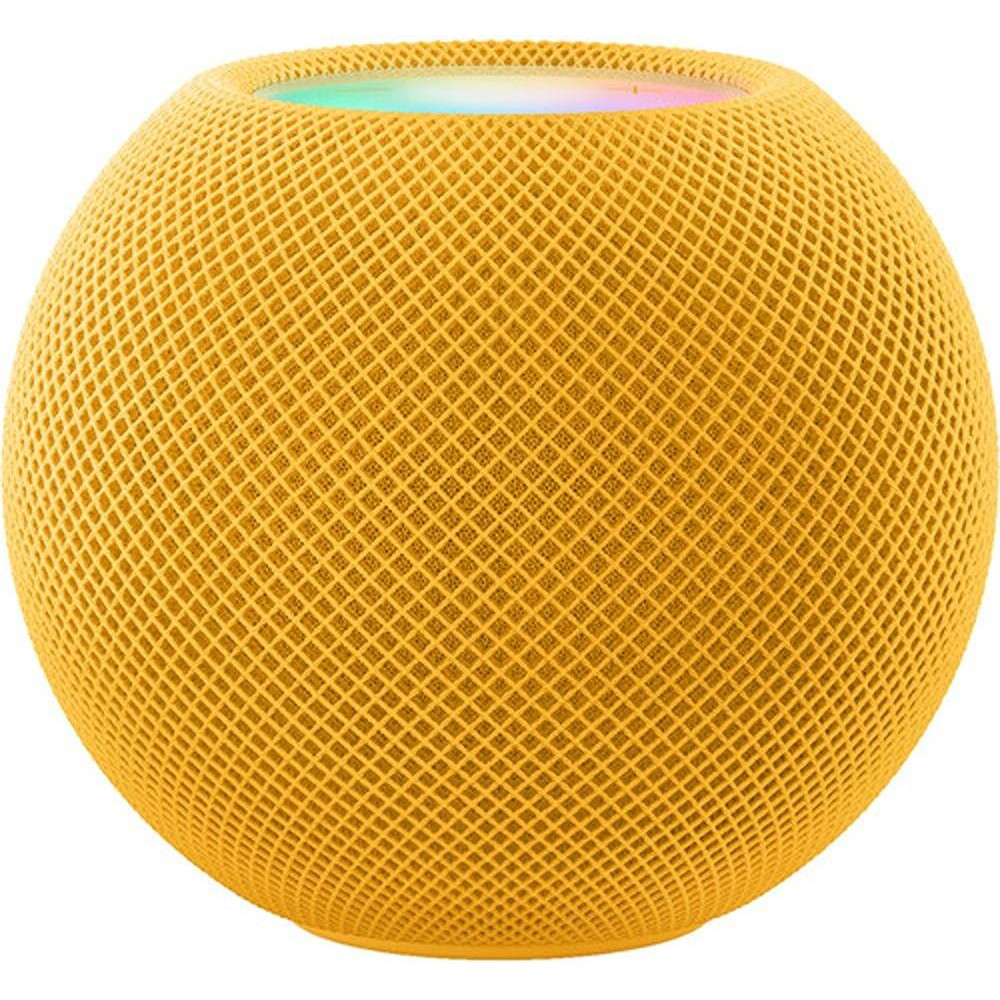 Apple HomePod Mini Speaker Full-Range Driver, Dual Passive Radiators, Wi-Fi And Bluetooth, Stereo Pairing, Yellow MJ2E3