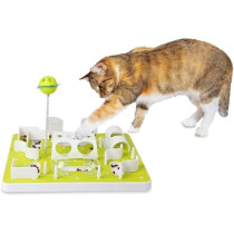 All For Paws Interactives Treat Maze Cat Toy, White/Green