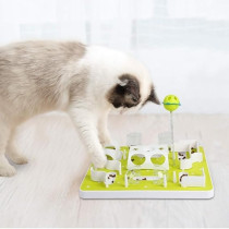 All For Paws Interactives Treat Maze Cat Toy, White/Green