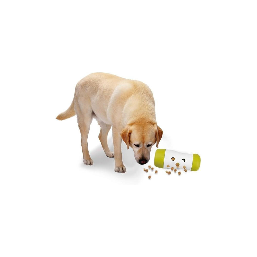 All For Paws Interactives Dog Treat Frenzy Roll Dispenser, Green/White