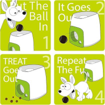 All For Paws Interactive Fetch N Treat Dog Toys, Green/White