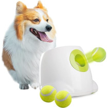 All For Paws Interactive Hyper Fetch Mini Dog Toy, Green/White