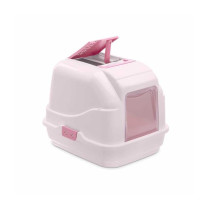 Imac Easy Cat Hooded Cat Toilets Box, Pink, 50 x 40 x 40 Cm