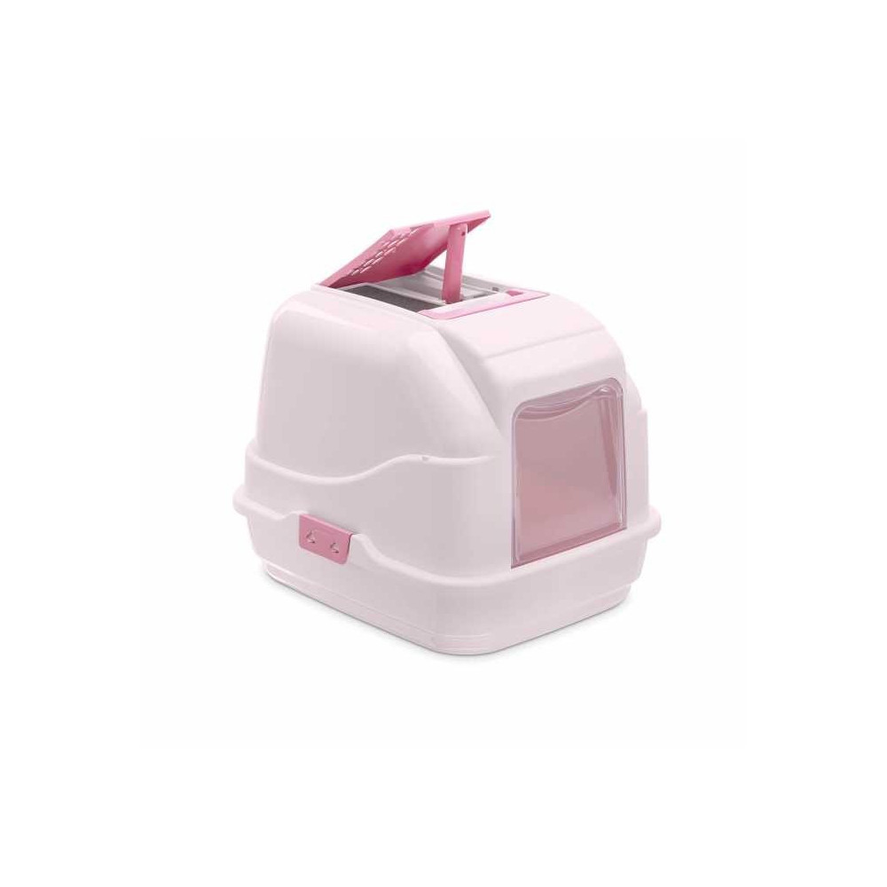 Imac Easy Cat Hooded Cat Toilets Box, Pink, 50 x 40 x 40 Cm