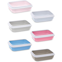 Imac Jerry-Litter Trays For Cats - With Border, Multicolours, 50 x 40 x 14.5 Cm