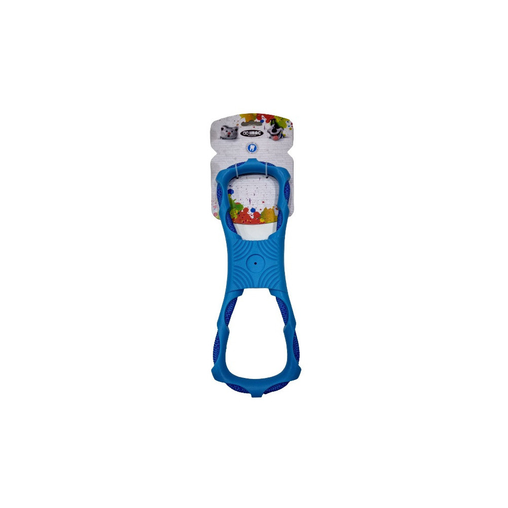Imac Rubber Cord Pull Dog Toy, Blue, 28.8 x 9 Cm