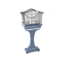 Imac Sofia Cage For Canaries Parakeets And Exotic Birds, Black/Blue, 63 x 33 x 61-133 Cm
