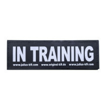 Julius-K9 Interchangeable Patches For Dog, 1 Pair, In Training, Black Harness Patch, Large