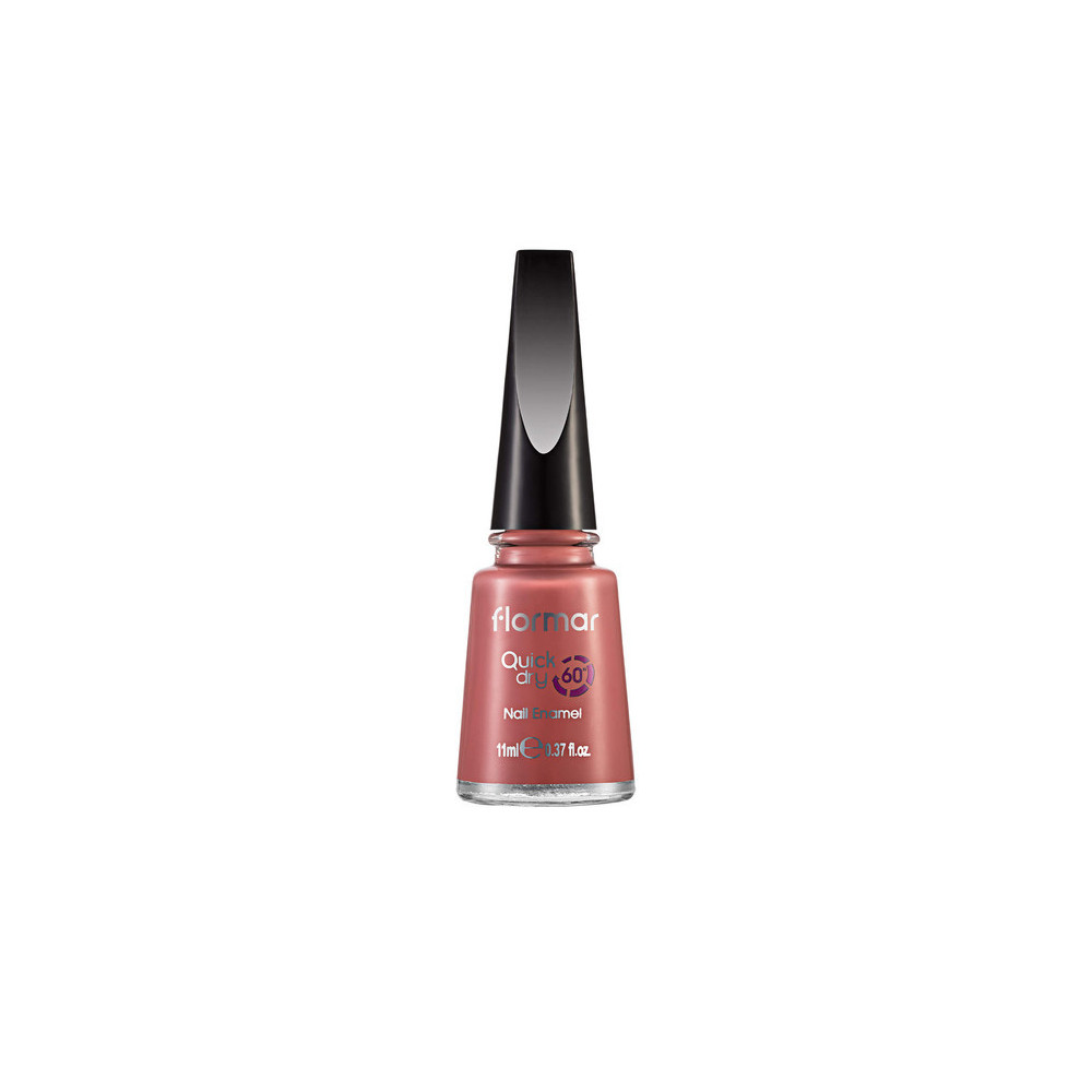Flormar Quick Dry Nail Enamel Nail Polish, QD07 Cherry Desert, 11ml