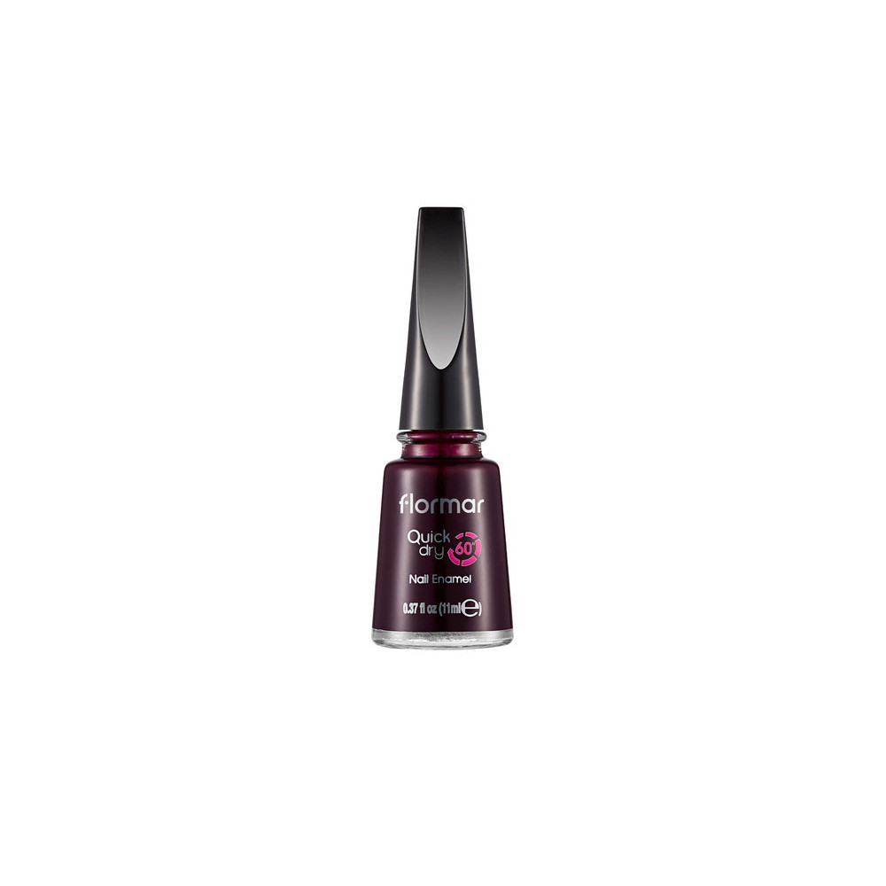 Flormar Quick Dry Nail Enamel Nail Polish, QD21 Blackstar Red, 11ml