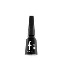 Flormar Jelly Look Nail Enamel Nail Polish, JL28 Patent Black Leather