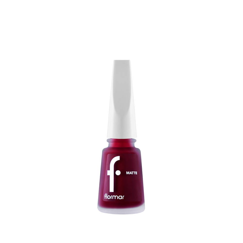 Flormar Matte Nail Enamel Nail Polish, M23 Burgundy in Matte