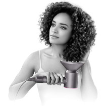 Dyson Supersonic Hair Dryer (Includes Four Attachments Diffuser, Smoothing Nozzle, Styling Concentrator, Gentle Air Dryer) Fuchsia Pink/Iron, 1 Year Warranty