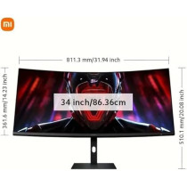 Xiaomi 34 Inch Curved Gaming Monitor G34WQi,WQHD Ultrawide Display 180Hz Free Sync 1500R Low Blue Light Global Version