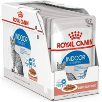 Royal Canin Feline Health Nutrition Indoor Cat Wet Food 12X85G Pouches, ‎Gravy & Wet Cat Food