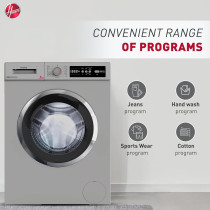 Hoover Washing Machine Front Load Fully Automatic, 6Kg 1000 Rpm, Silver, Made In Turkey, 5 Stars Rating,Hwm-V610-S."Min 1 year manufacturer warranty"