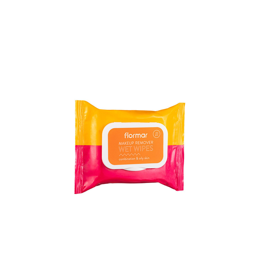 Flormar Wet Wipes 02 For Combination And Oily Skin, Pack Of 20 Wipes