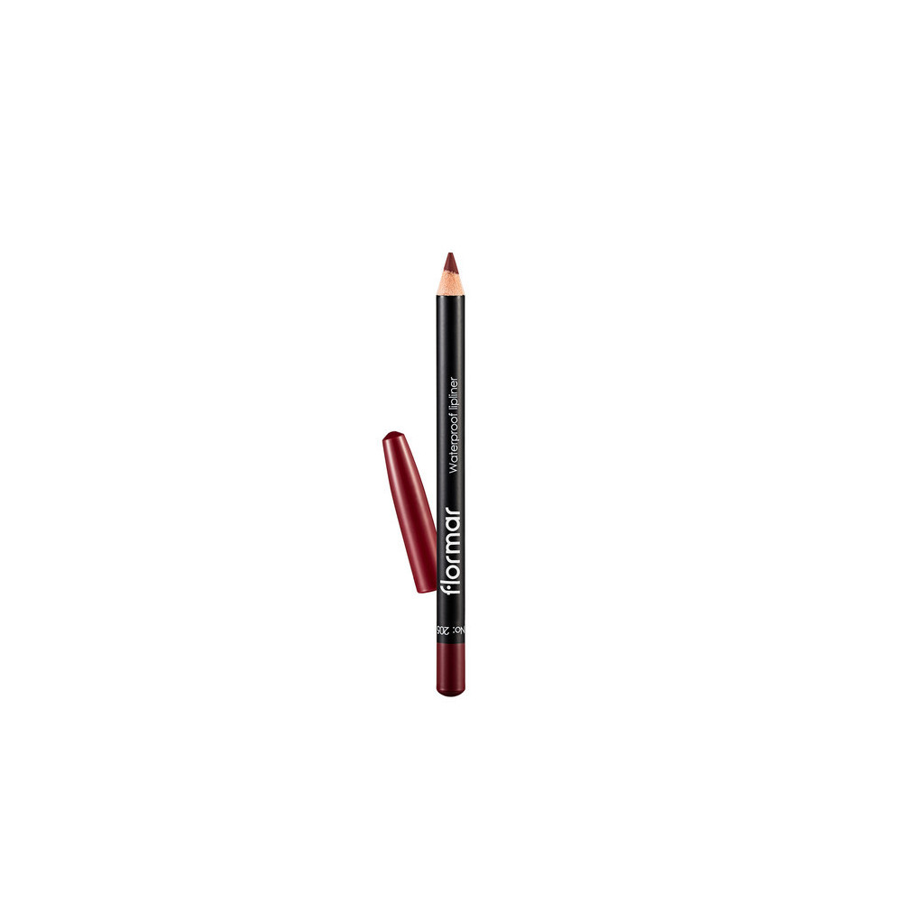 Flormar Waterproof Pencil Lip Liner, 205 Elegant Bordeaux