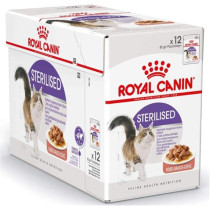 Royal Canin Feline Health Nutrition Sterilised Jelly Cat Wet Food pouches - 12 x 85g, Adult Wet Cat Foods
