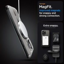 Spigen Ultra Hybrid Magfit And Glastr Ez Fit For Iphone 16 Pro Max Case Cover Magsafe Compatible Tempered Glass Screen Protector Bundle Pack, White