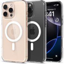 Spigen Ultra Hybrid Magfit And Glastr Ez Fit For Iphone 16 Pro Max Case Cover Magsafe Compatible Tempered Glass Screen Protector Bundle Pack, White