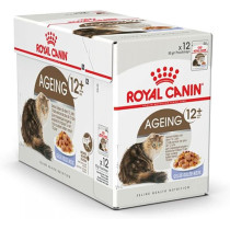 Royal Canin Feline Health Nutrition Ageing 12+ Jelly Cat Wet Food Pouches 12 x 85g
